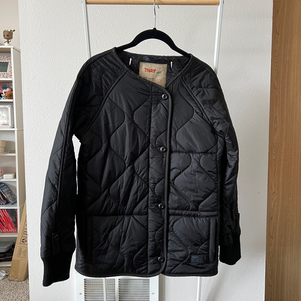 TNA Black Quilted Utility Jacket